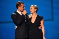 <p>The actors who played <em>Titanic</em>‘s Jack and Rose reunited on stage, ahead of the movie’s 20th anniversary in December. (Photo by Anthony Ghnassia/Getty Images for LDC Foundation) </p>