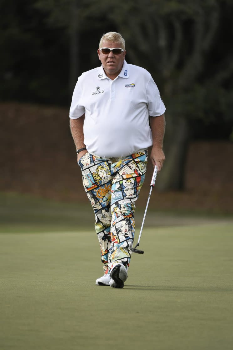 John Daly withdrew from the Allianz Championship on Sunday. (Getty Images)