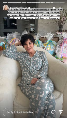 <p>Kim Kardashian/Instagram</p> Kris Jenner on Easter