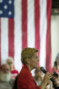 2020 Democratic presidential candidate Sen. Elizabeth Warren, D-Mass., speaks during a "community conversation" event at the Kermit Fire & Rescue Headquarters Station, Friday, May 10, 2019, in Kermit, W.Va. (Craig Hudson/Charleston Gazette-Mail via AP)