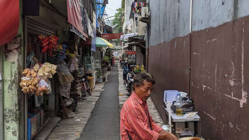 A corridor in a dense Indonesian 'superblock'