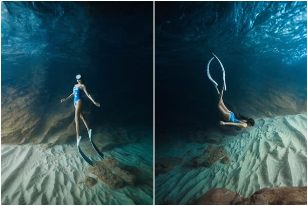 好萊塢明星御用攝影師為Kimberly陳美彤拍攝潛水美照。STARFiSH Agent星予運動經紀提供