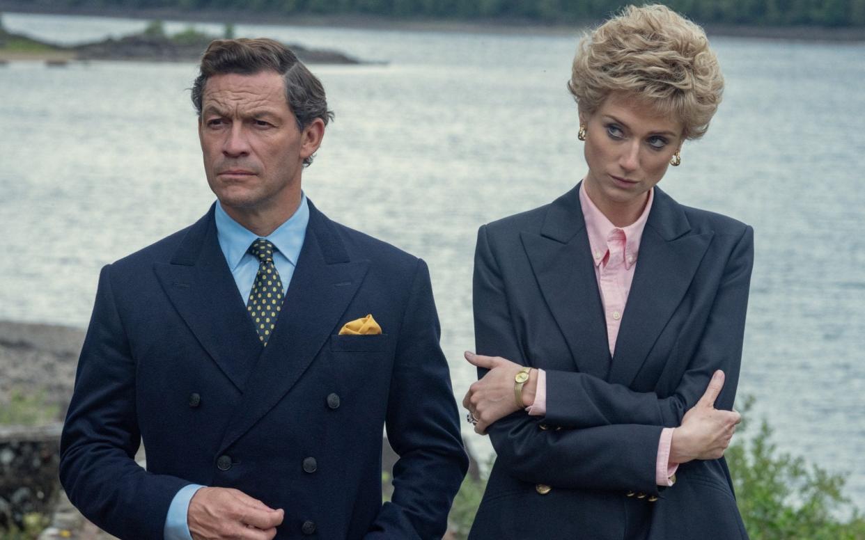 One is not amused: Dominic West as Prince Charles and Elizabeth Debicki as Princess Diana in season five of The Crown - Keith Bernstein