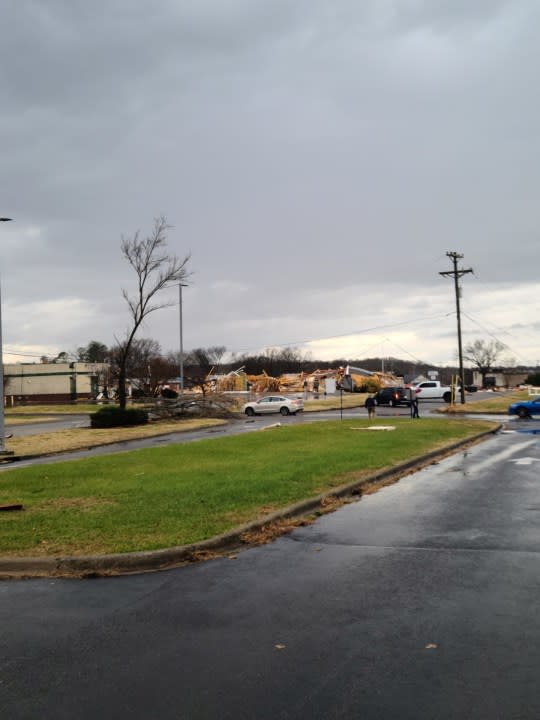 Storm damage at the intersection of Ringgold Road and Fort Campbell Boulevard in Clarksville (Courtesy: Gary Blair)