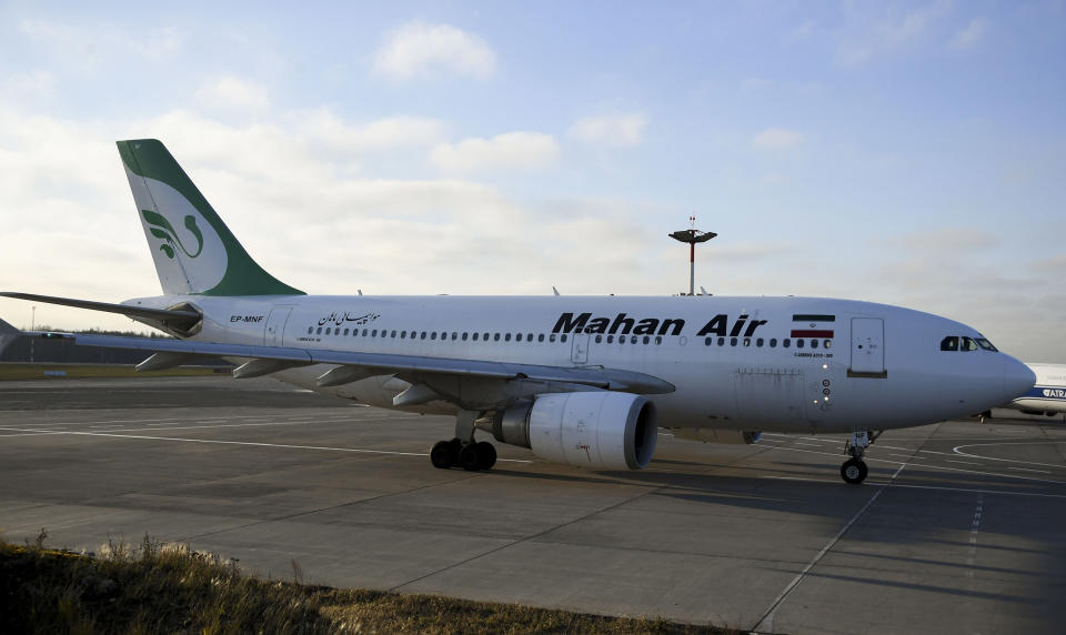 Image: Iranian airline Mahan Air (Iliya Pitalev / Sputnik via AP file)