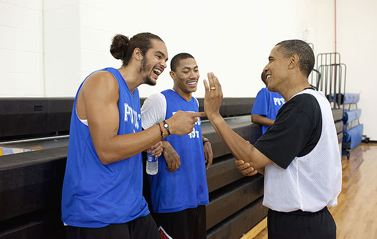 Barack Obama played Election Day basketball game with Scottie Pippen