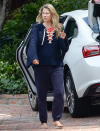 <p>Ali Larter sports a sweatsuit and goes barefoot as she leaves her car on Monday in L.A.</p>