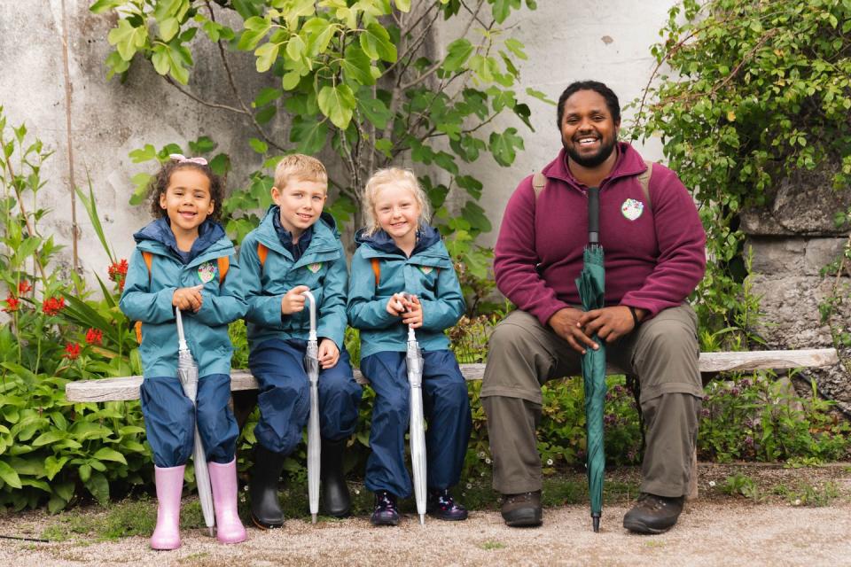 hamza yassin and the young rangers in a still from ranger hamzas eco quest season 2