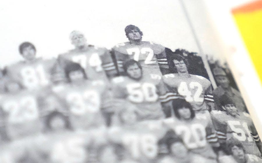 Todd Brunner, top right, was a star on his high school football team