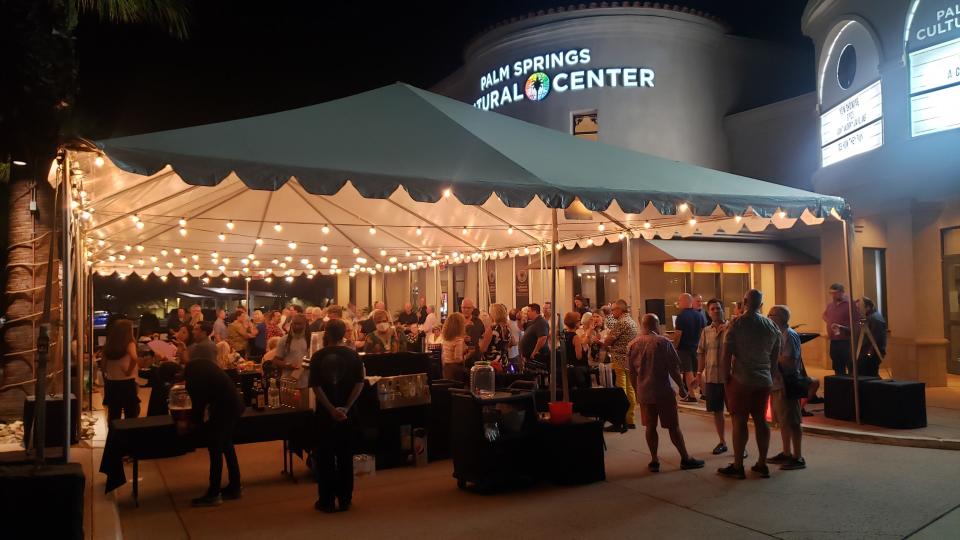 Supporters and guests gather at the Palm Springs Cultural Center for "Singing With the Desert Stars," a benefit for Desert Ensemble Theatre, Oct. 7, 2022.