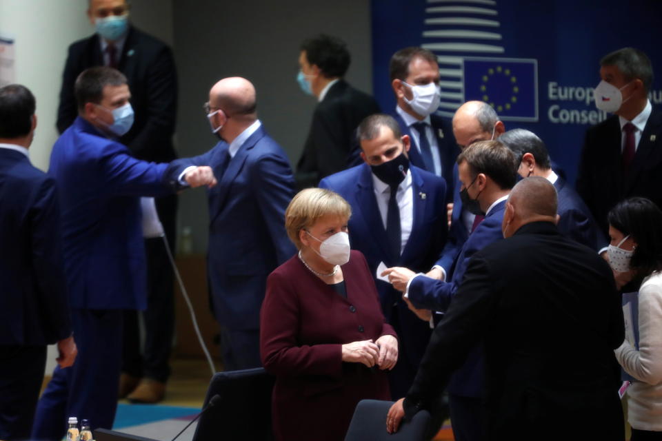 Heute trafen sich die EU-Staatschefs noch persönlich (Bild: Francisco Seco/Pool via Reuters)