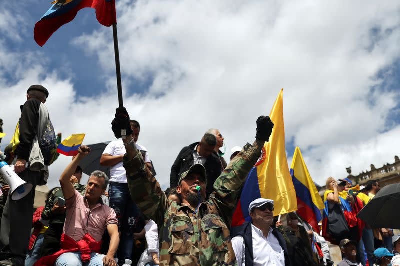 Protest against President Gustavo Petro's reforms in Bogota