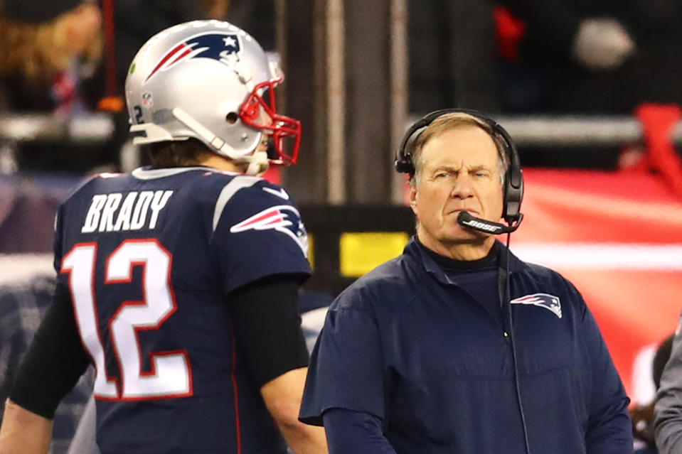 One longtime NFL coach thinks Bill Belichick needed Tom Brady more than Brady needed Belichick — "hands down." (Photo by Adam Glanzman/Getty Images)