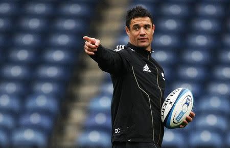 Footy Players: Matt Todd and Dan Carter of the All Blacks