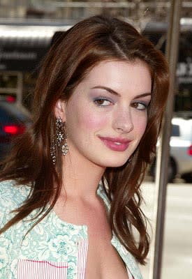 Anne Hathaway at the New York premiere of Miramax's Ella Enchanted