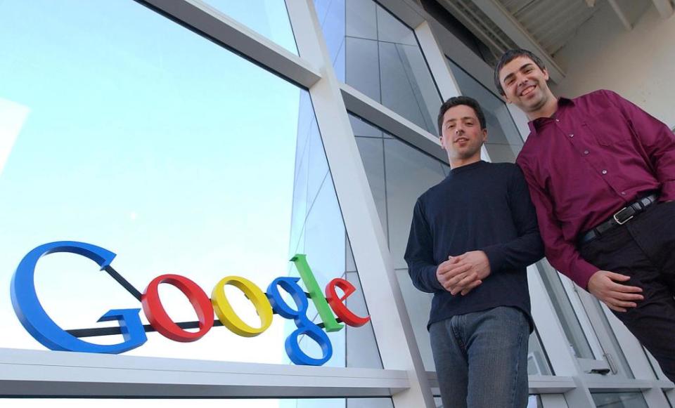 Google co-founders Larry Page and Sergey Brin gained a mischievous reputation through a series of April Fools pranks. AP