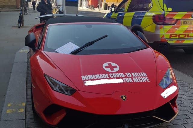 Online prankster criticised after leaving supercar outside London hospital