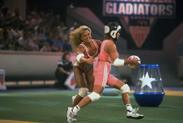 <p>Richard Mackson/Sports Illustrated via Getty</p> American Gladiators