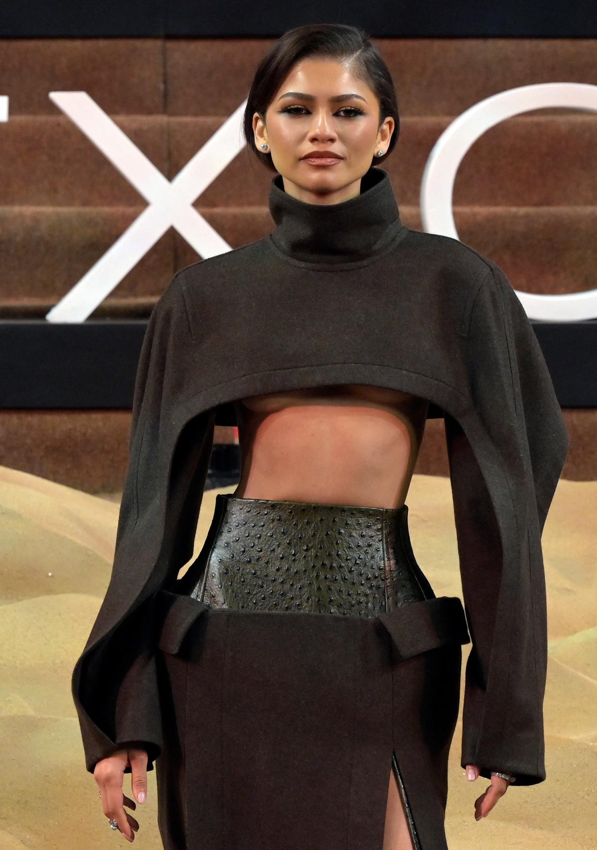 Zendaya Wore an Ultra Cropped Top on the Dune 2: Part Two Red Carpet – See  Photos