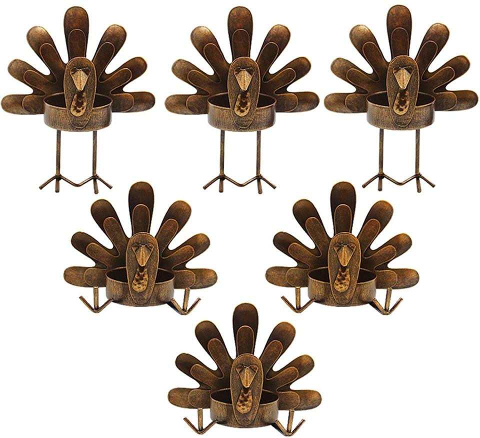 thanksgiving decor dining table holiday centerpieces forup metal turkey