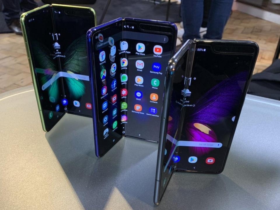 Folding phone may flop: Samsung will cancel orders of its Galaxy Fold phone at the end of May if the phone is not then ready for sale. The $2000 folding phone has been found to break easily with review copies being recalled after backlash (PA)