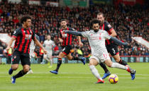 Soccer Football - Premier League - AFC Bournemouth v Liverpool - Vitality Stadium, Bournemouth, Britain - December 8, 2018 Liverpool's Mohamed Salah scores their second goal Action Images via Reuters/Matthew Childs