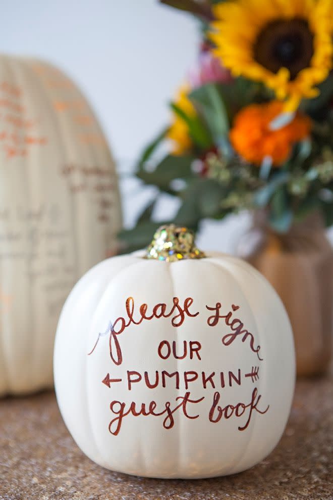 Faux Pumpkin Guest Book