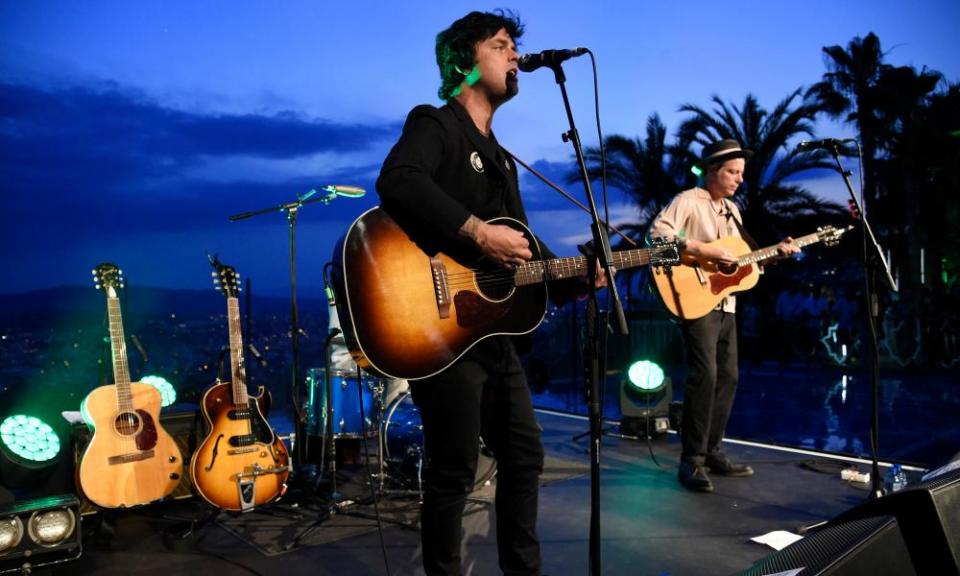 Green Day’s Billie Joe Armstrong performs at Cannes Lions