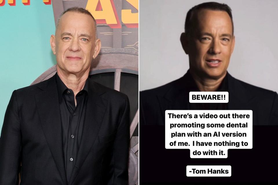<p>Dia Dipasupil/Getty;Tom Hanks /Instagram</p> Tom Hanks told his followers to 