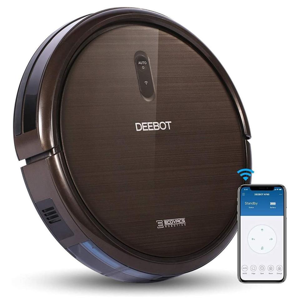 <p><strong>Ecovacs</strong></p><p>amazon.com</p><p><strong>$179.99</strong></p><p><a href="https://www.amazon.com/dp/B077HW9XM7?tag=syn-yahoo-20&ascsubtag=%5Bartid%7C10054.g.34313481%5Bsrc%7Cyahoo-us" rel="nofollow noopener" target="_blank" data-ylk="slk:Buy;elm:context_link;itc:0;sec:content-canvas" class="link ">Buy</a></p><p>Give into the robots. Especially the ones that'll clean your floor without prompting.</p>