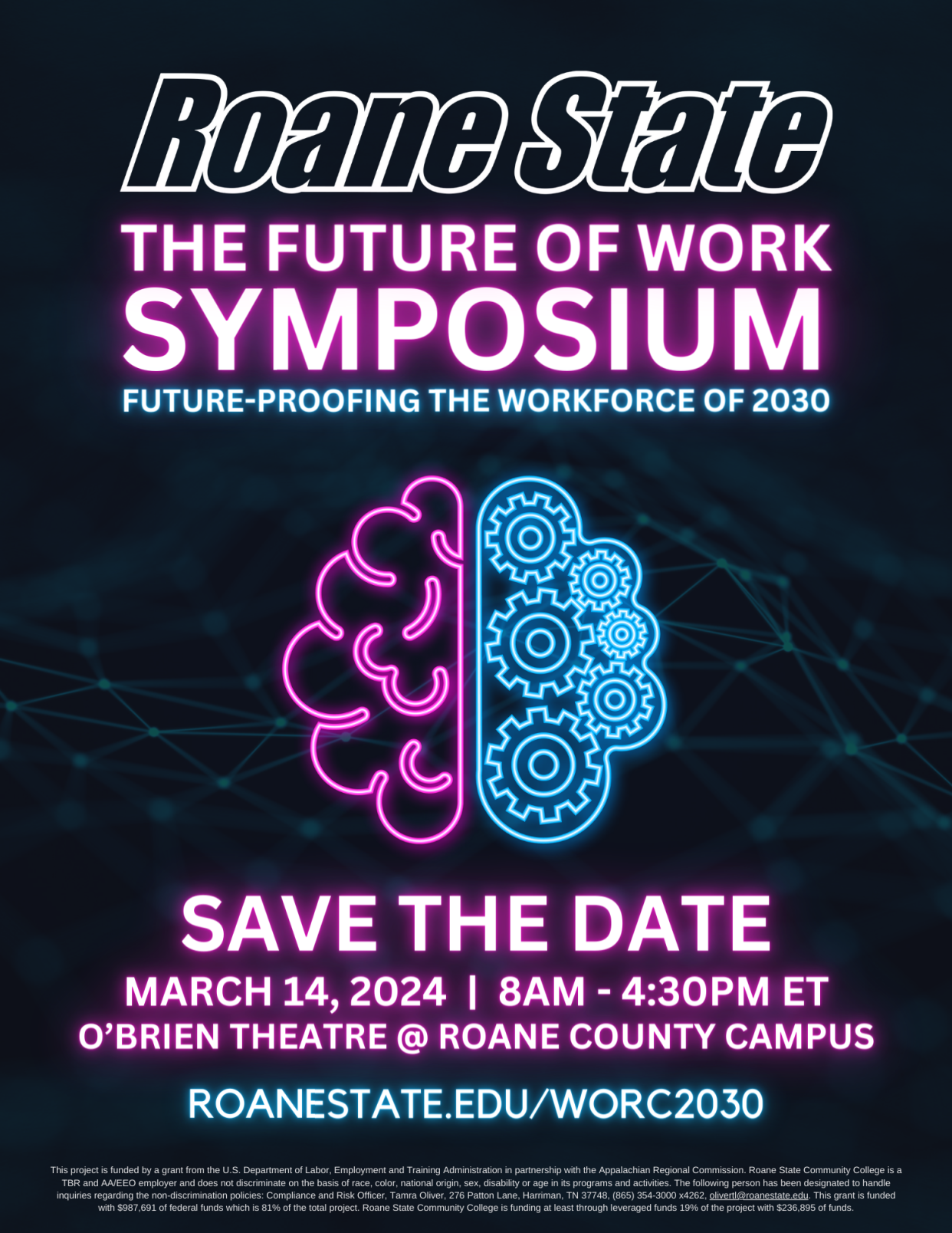 To register for the free symposium, go to roanestate.edu/worc2030.