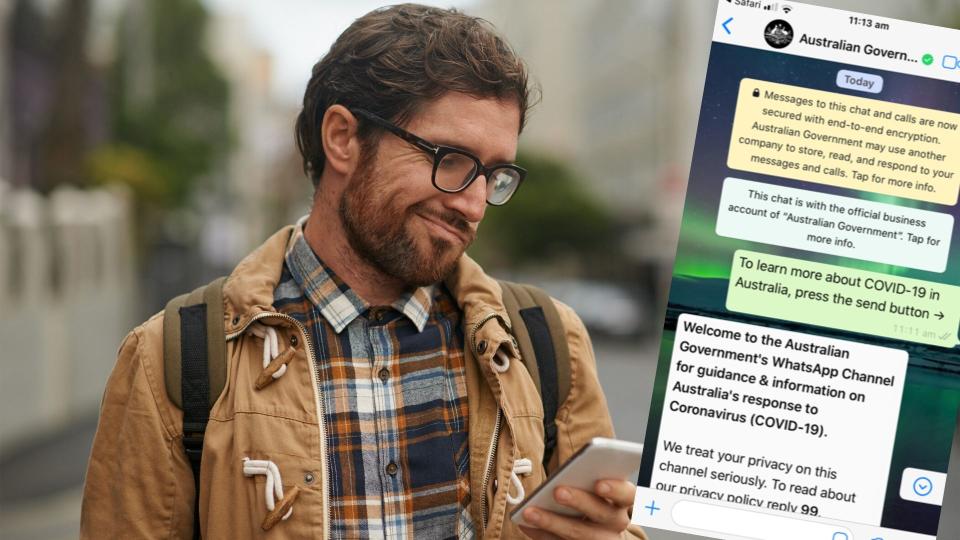 Pictured: Confused man, official coronavirus government WhatsApp chat. 