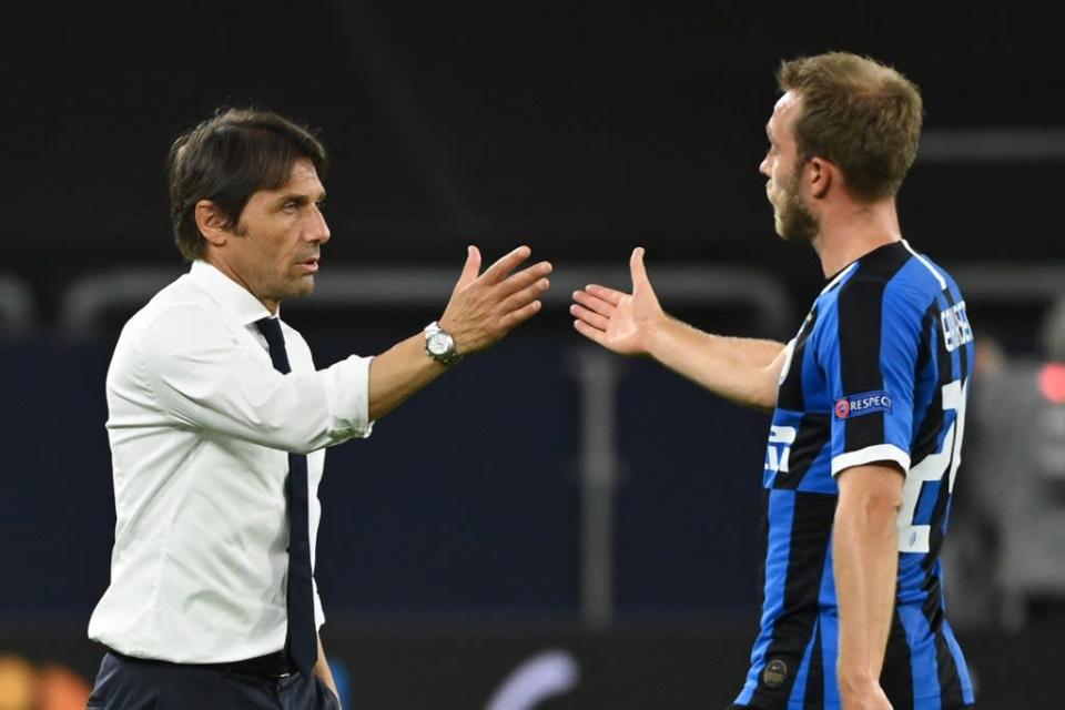 Antonio Conte and Christian Eriksen won the Serie A title together at Inter Milan last season (Getty Images)