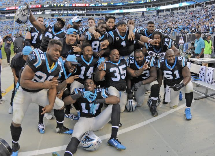 The dominant and confident Panthers of 2015 don't appear to be returning this season. (AP) 