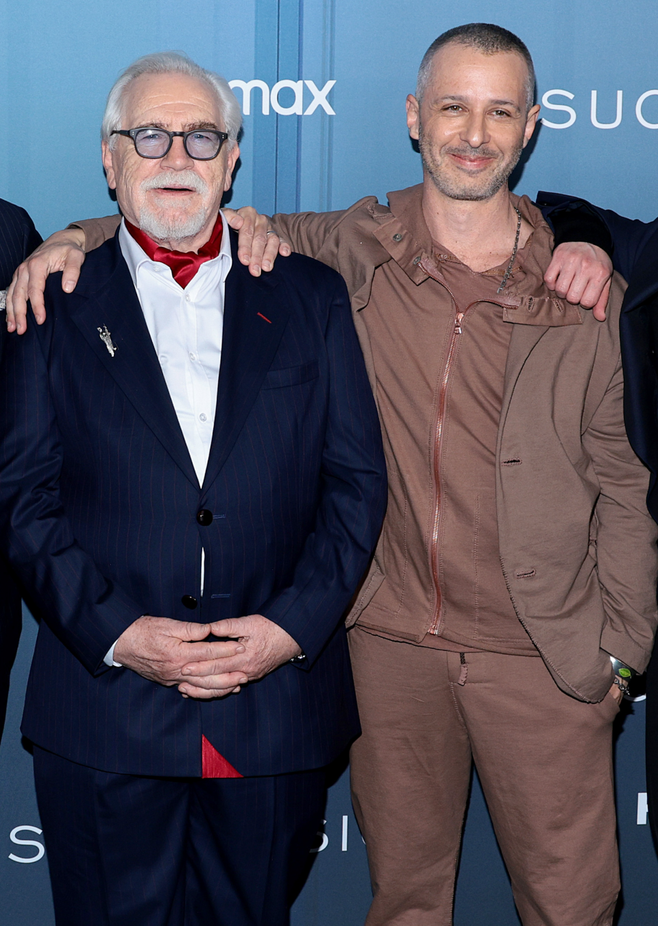 Brian Cox and Jeremy Strong at the "Succession" season 4 premiere.