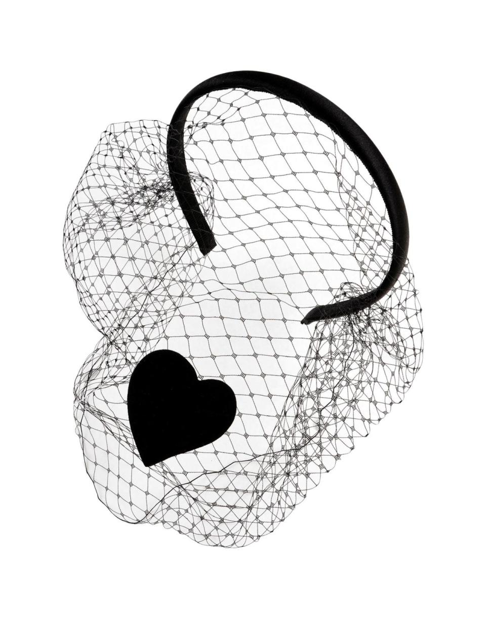 <p><a rel="nofollow noopener" href="http://www.redvalentino.com/gb/headband_cod46397007np.html?tp=76669" target="_blank" data-ylk="slk:Black Veil Headband With Heart Detail;elm:context_link;itc:0;sec:content-canvas" class="link "><i>Black Veil Headband With Heart Detail</i></a><i>, RED VALENTINO, $102</i></p>