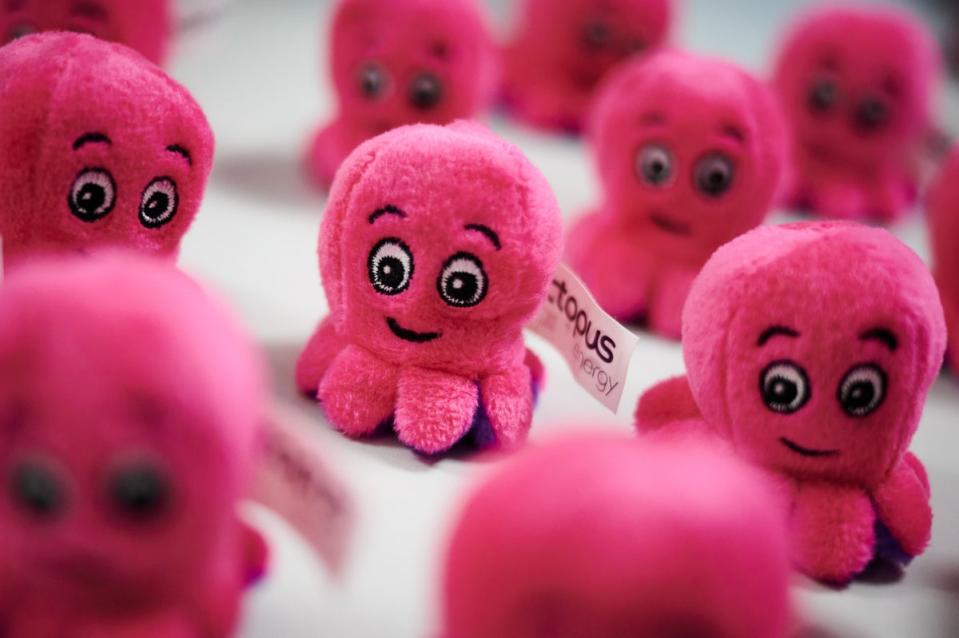 Octopus Energy promotional toys at the headquarters of Octopus Energy in London (PA) (PA Archive)