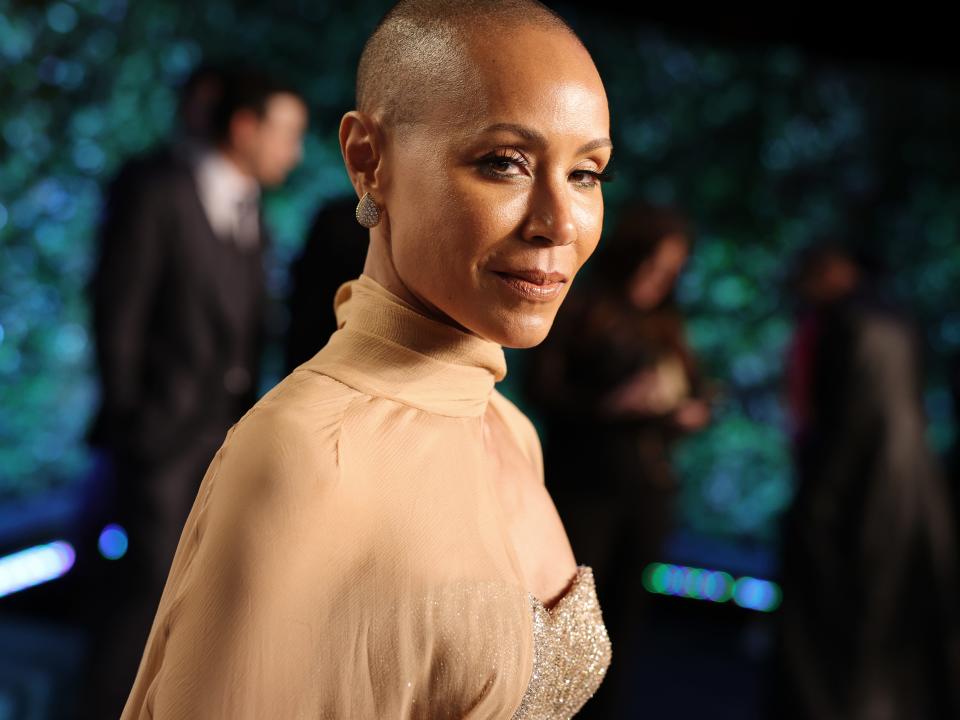 Jada Pinkett Smith attends the 2022 Vanity Fair Oscar Party hosted by Radhika Jones at Wallis Annenberg Center for the Performing Arts on March 27, 2022 in Beverly Hills, California.