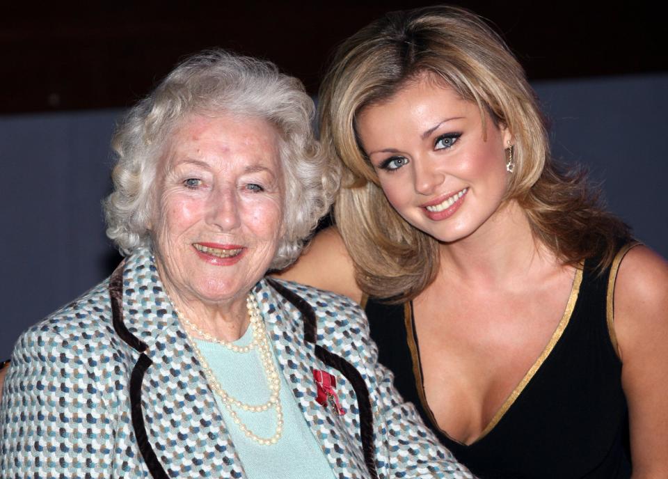 Katherine Jenkins pictured with Dame Vera Lynn as part of the wartime singer's 90th birthday celebrations.