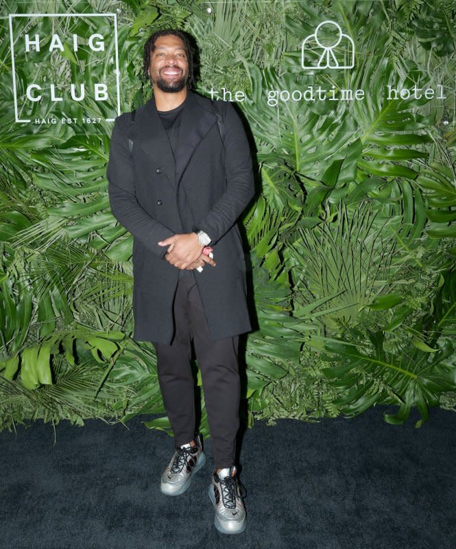 DeRay Davis walks the red carpet to celebrate the opening of the Goodtime Hotel in Miami Beach, Fla., on April 16, 2021. The comedian turns 42 on February 26. File Photo by Gary I Rothstein/UPI