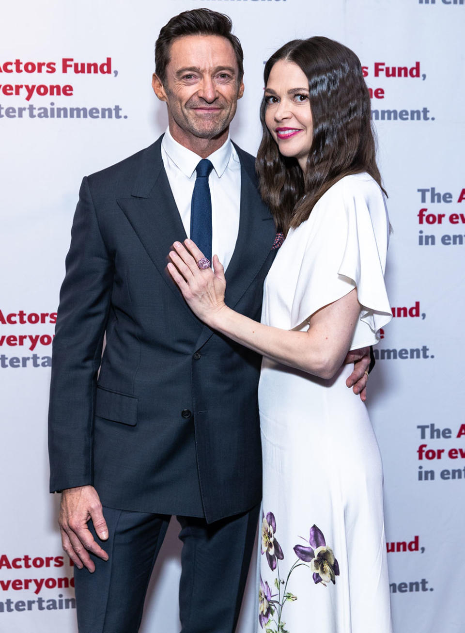 ‘The Music Man’ costars Hugh Jackman and Sutton Foster - Credit: Rebecca Michelson/Courtesy of Entertainment Community Fund