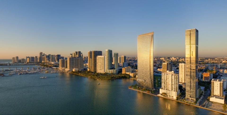 The tower, at 2121 North Bayshore Dr., will be 649 feet high when completed. EDITION RESIDENCES, Miami Edgewater