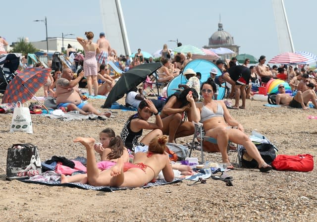 Sunbathing in Southend 