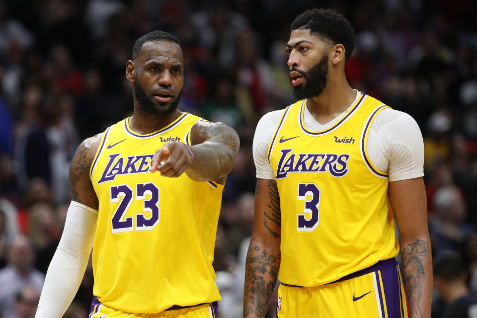 There may be no more talented tandem in NBA history than LeBron James and Anthony Davis. (Chris Graythen/Getty Images)