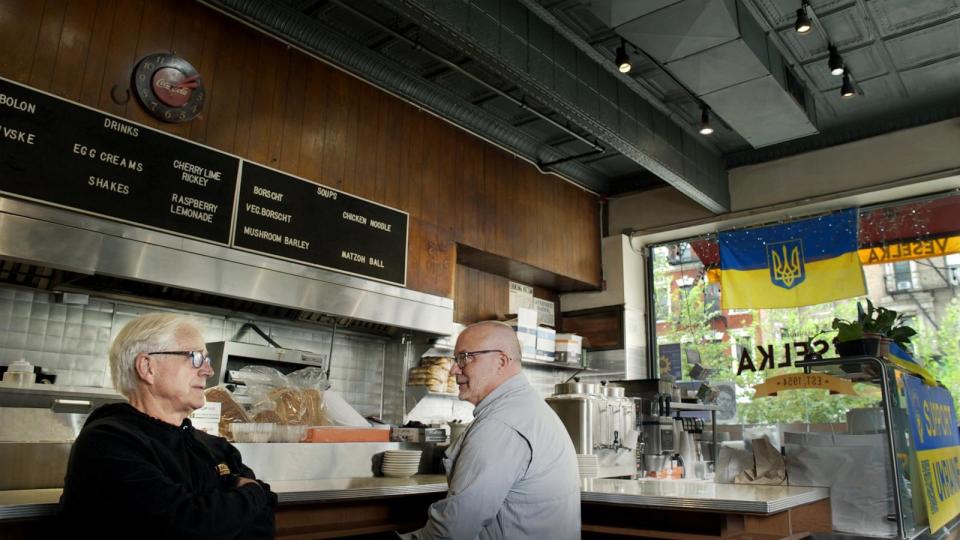 PHOTO: Many employees of Veselka are Ukrainian and have family back in the country.Restaurant: Tom Birchard is leaving the restaurant to his son, Jason, who will be the third-generation to run the restaurant. (Veselka: The Rainbow on the Corner at the Center of the World/ Michael Fiore)