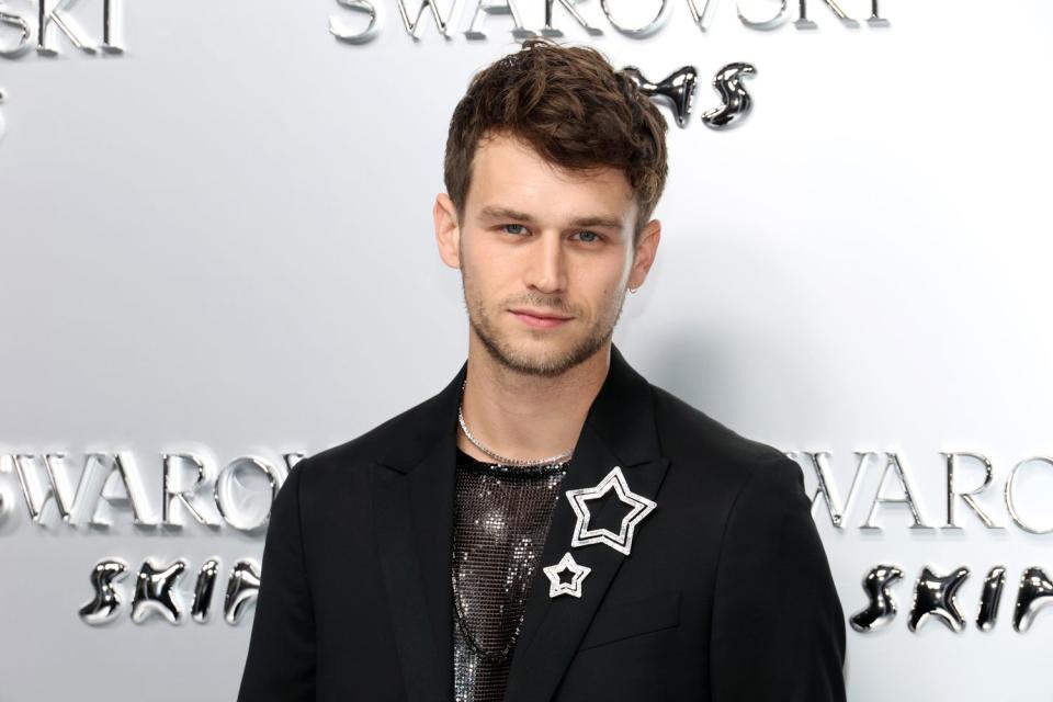<p>Dia Dipasupil/Getty </p> Brandon Flynn at the Swarovski flagship store grand opening event on Fifth Avenue in New York City