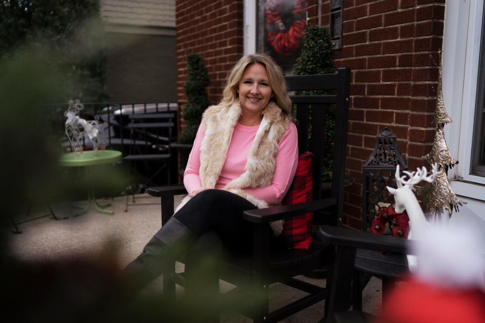 Mindy Ulrich of Grosse Pointe, Mich., decorated her porch for Christmas and is looking to buy her son a new PlayStation.