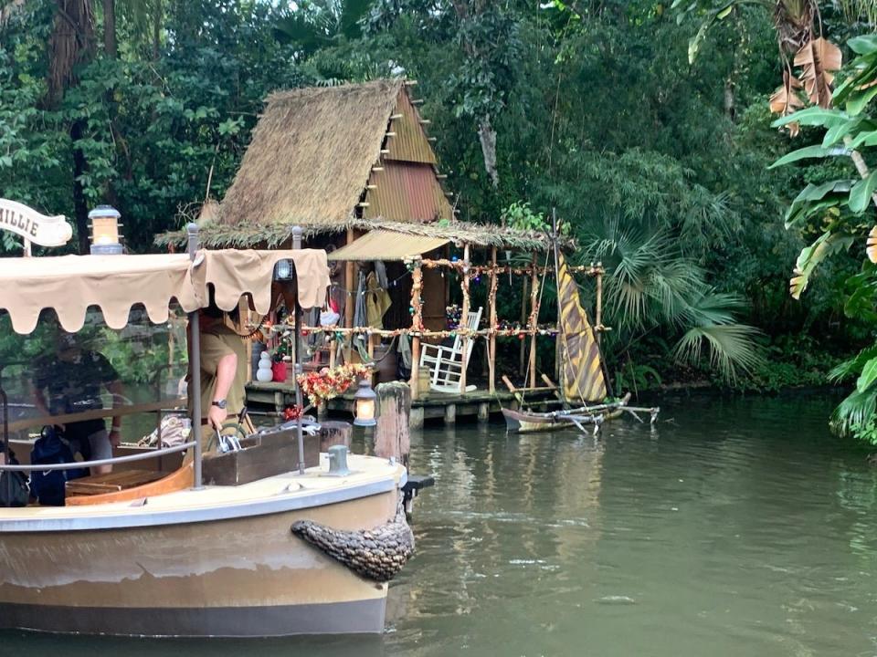 A boat on Disney’s Jungle Cruise ride.