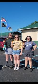 This year’s attendees pictured from the left are Kayleigh White, sponsored by Oaks Hines Funeral Home, Roxann Richardson, sponsored by the Canton American Legion Auxiliary, and Emma Barrera sponsored by the Kiwanis Club.