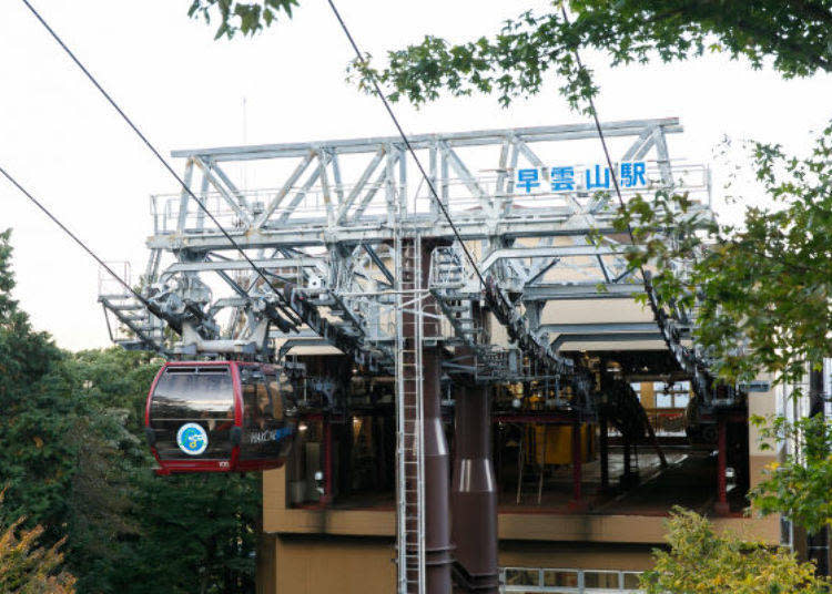 ▲纜車抵達終點早雲山站